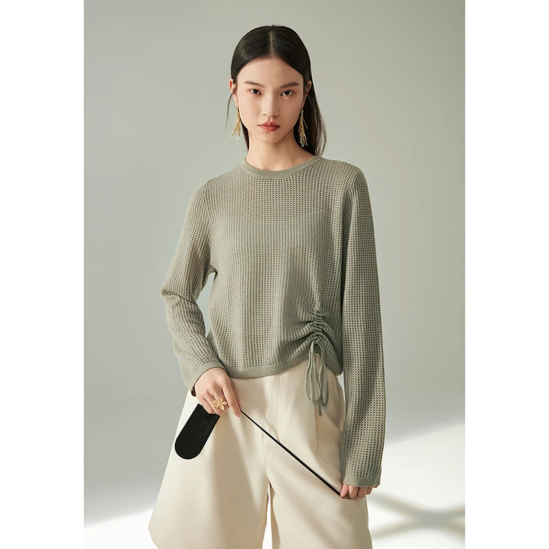 《力力淘专享》MOFAN摩凡秋新款黑色毛针织衫MAZ454205