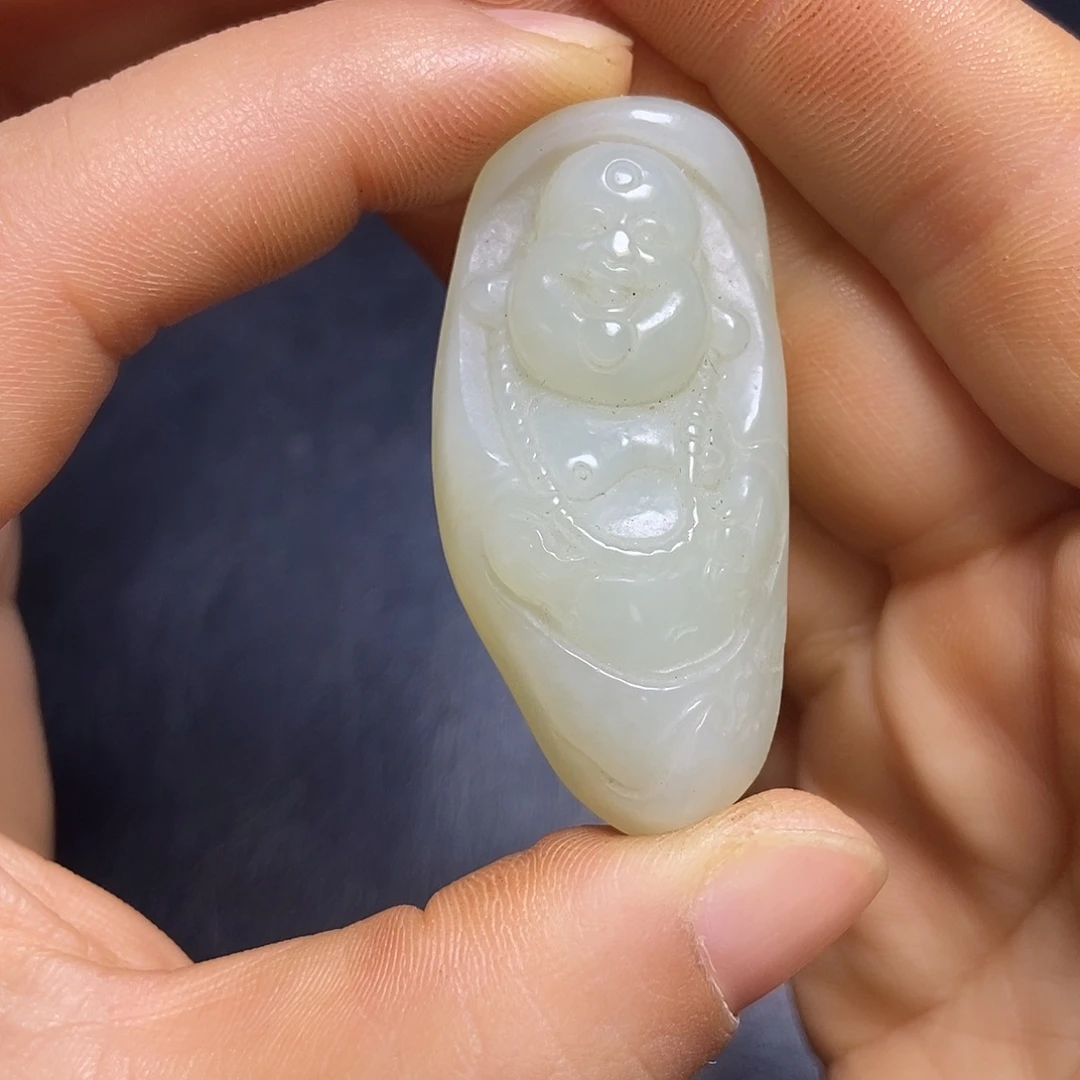 白玉菩提吊坠精品文玩