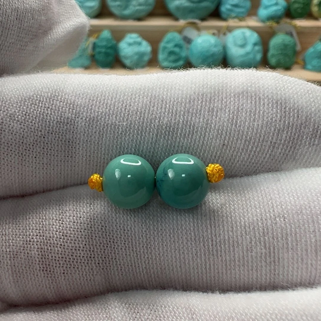 未镶嵌绿松石圆珠7.4mm