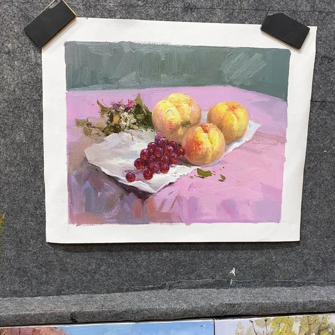 油画花卉油画作品