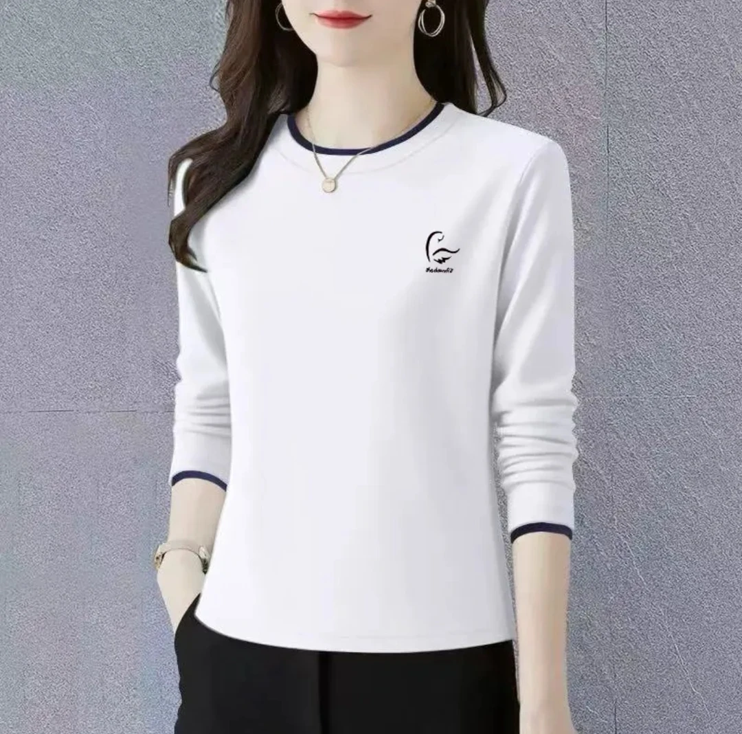 长袖t恤女士打底衫秋冬内搭可外穿2025新款高端德绒洋气正肩上衣