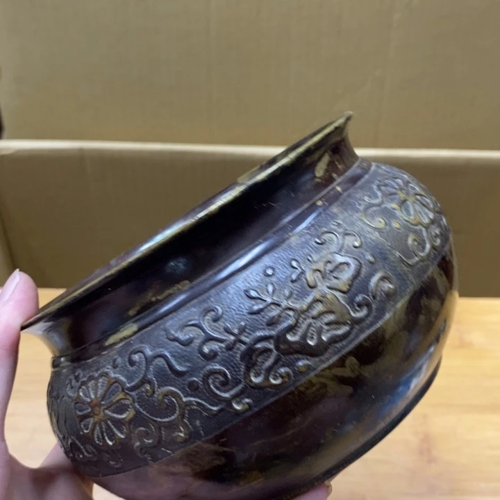 瓷片中古工艺品一件套