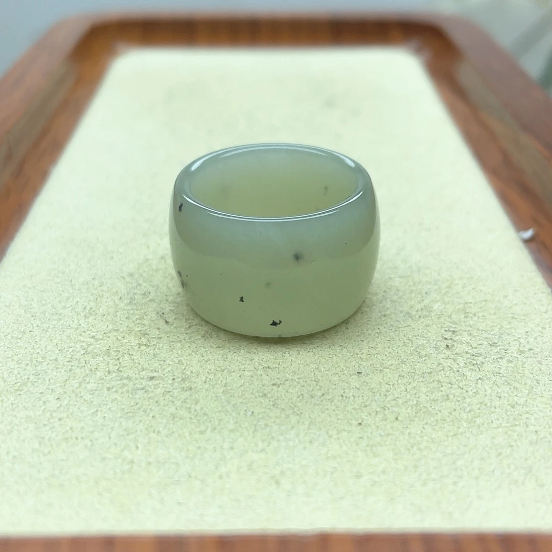 未镶嵌戒指和田玉129青花大宽胎20号