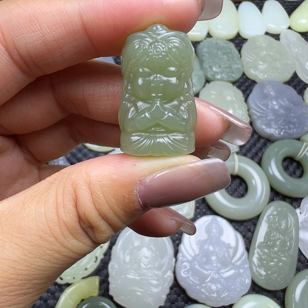 和田玉足银镀金镶嵌颈饰买断价，不退不换，卡28