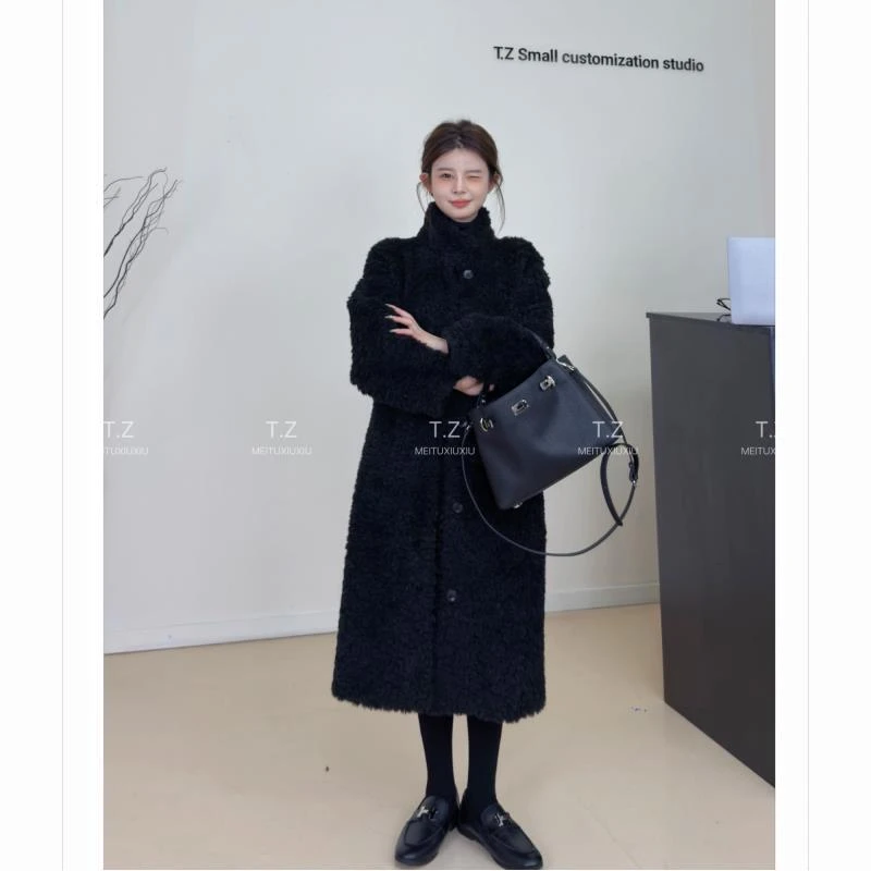 【婷子定制】~150小个子改版冬款抗寒毛毛大衣{有浮毛}D2956