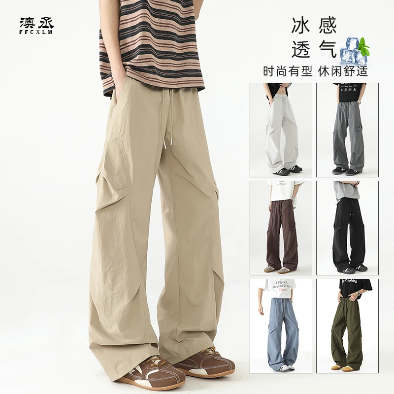 夏季薄款速干工装休闲裤复古宽松直筒男裤美式jackwear工装裤