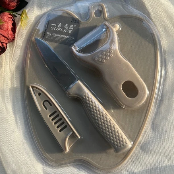 水果刀削皮刀菜板三件套组合