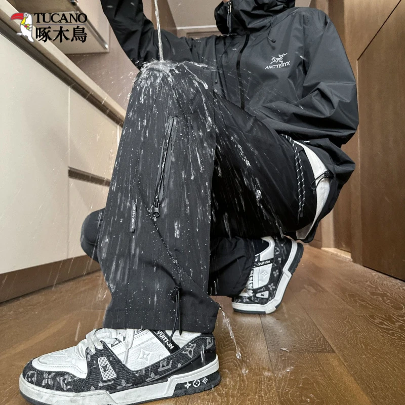 啄木鸟2025新防水防风加绒冲锋裤男女款秋冬三防美式工装户外登山