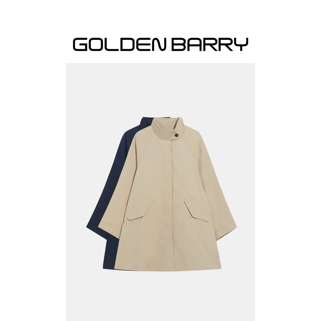 GOLDENBARRY|110036百搭休闲A型宽松版风衣
