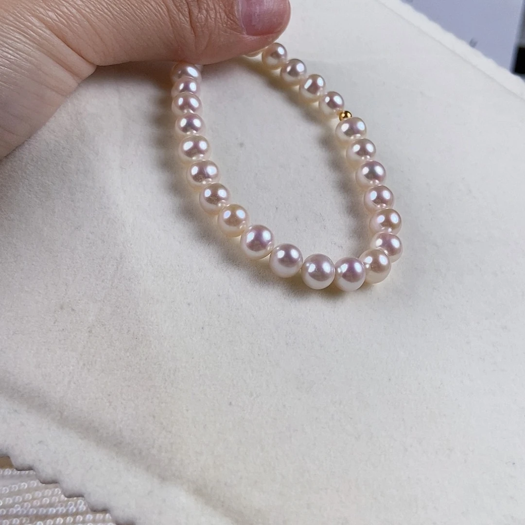 淡水珍珠手串银S925镶嵌