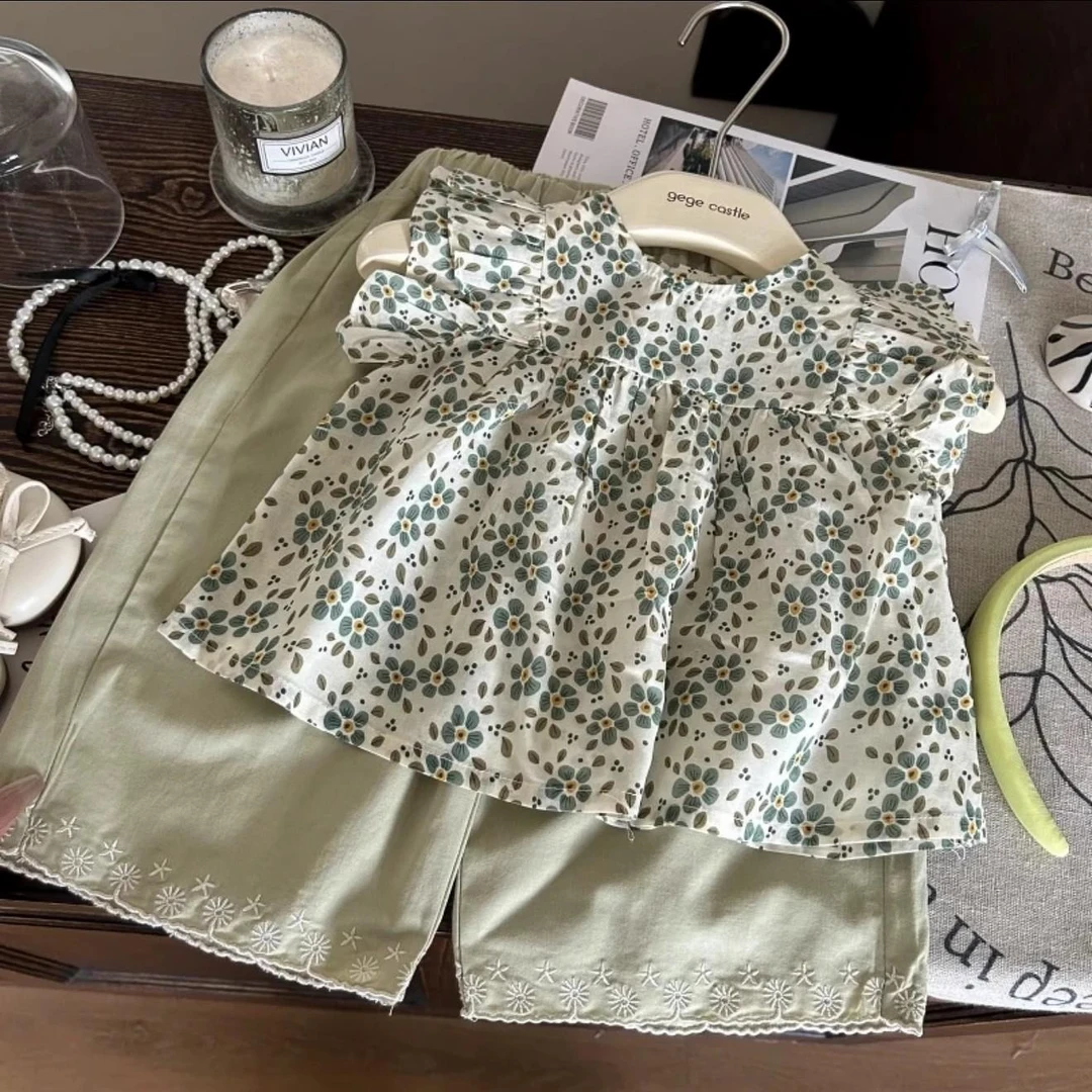 3-6岁女童套装儿童森系爆款日韩童装女宝夏装两件套2025新款服装