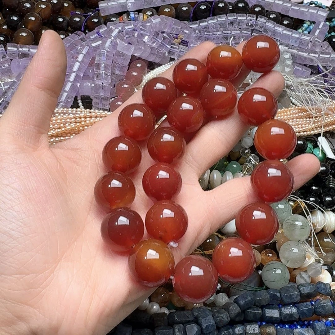 玛瑙/玉髓未镶嵌珠宝半成品福利2颗2.0红玛瑙