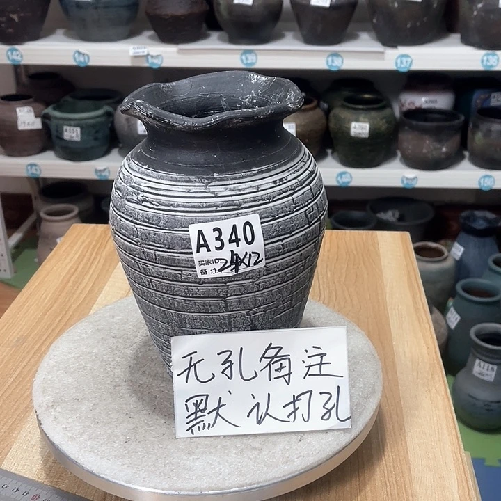 红陶手工制作工艺花盆