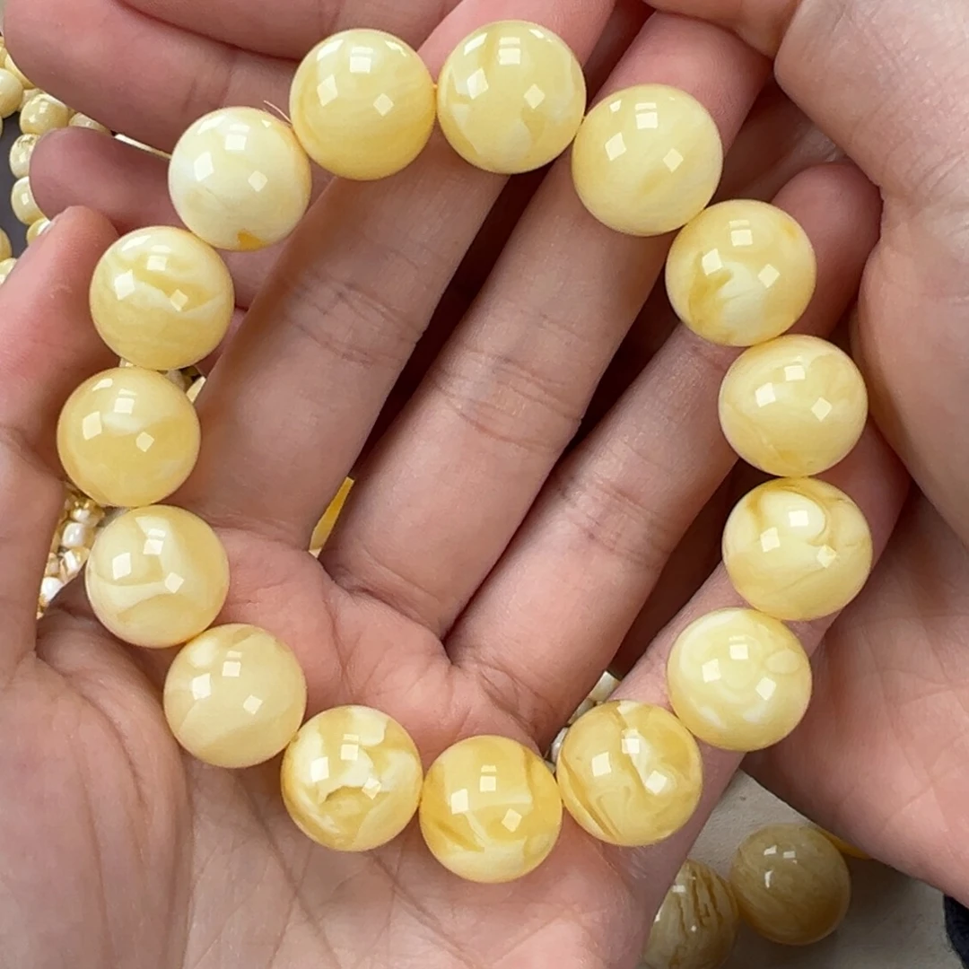 琥珀手链未镶嵌26.72圆珠