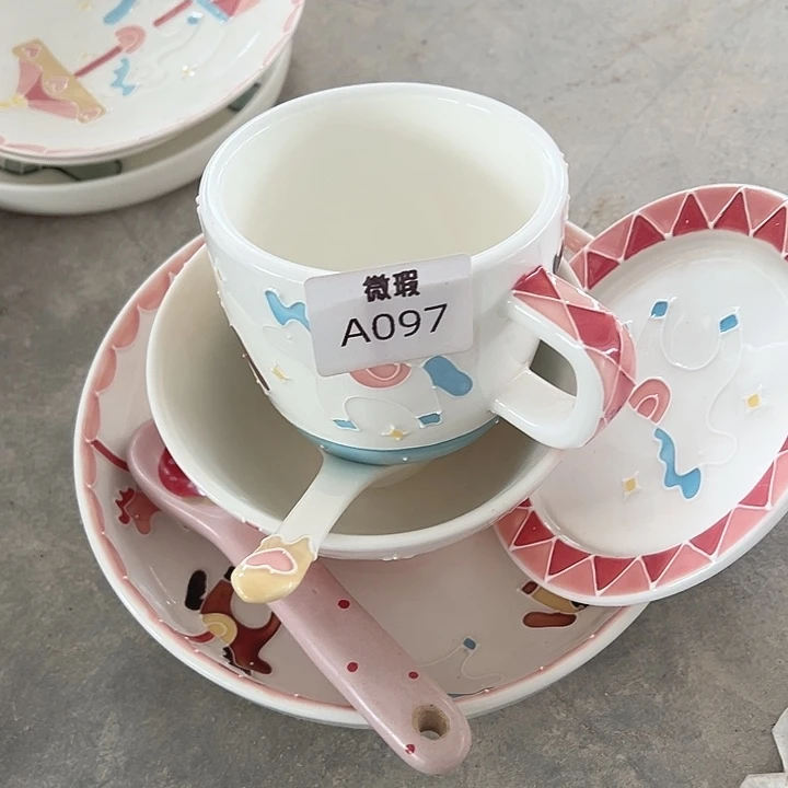 摆件一碗一盘一勺一杯