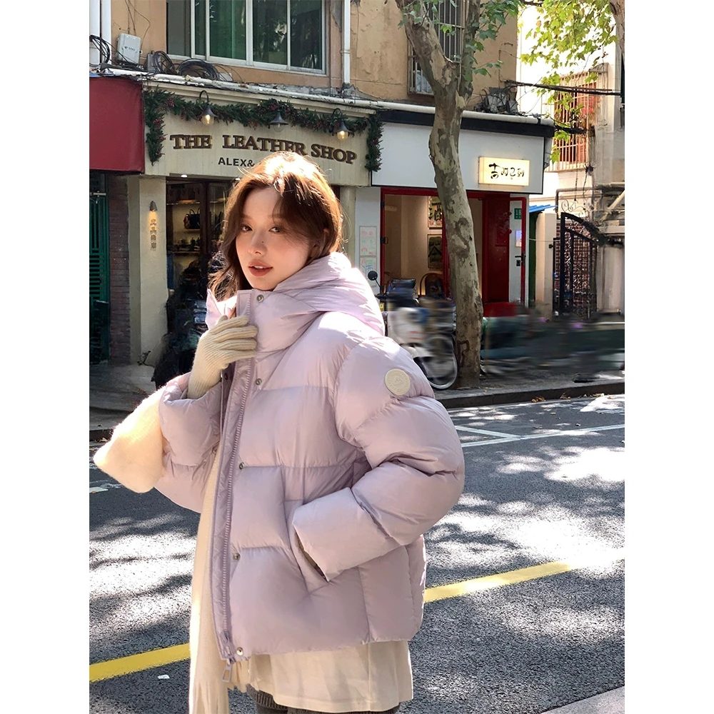 白灵儿短款棉服女 2025冬季新款超好看泡芙面包服 加厚棉绒服外套