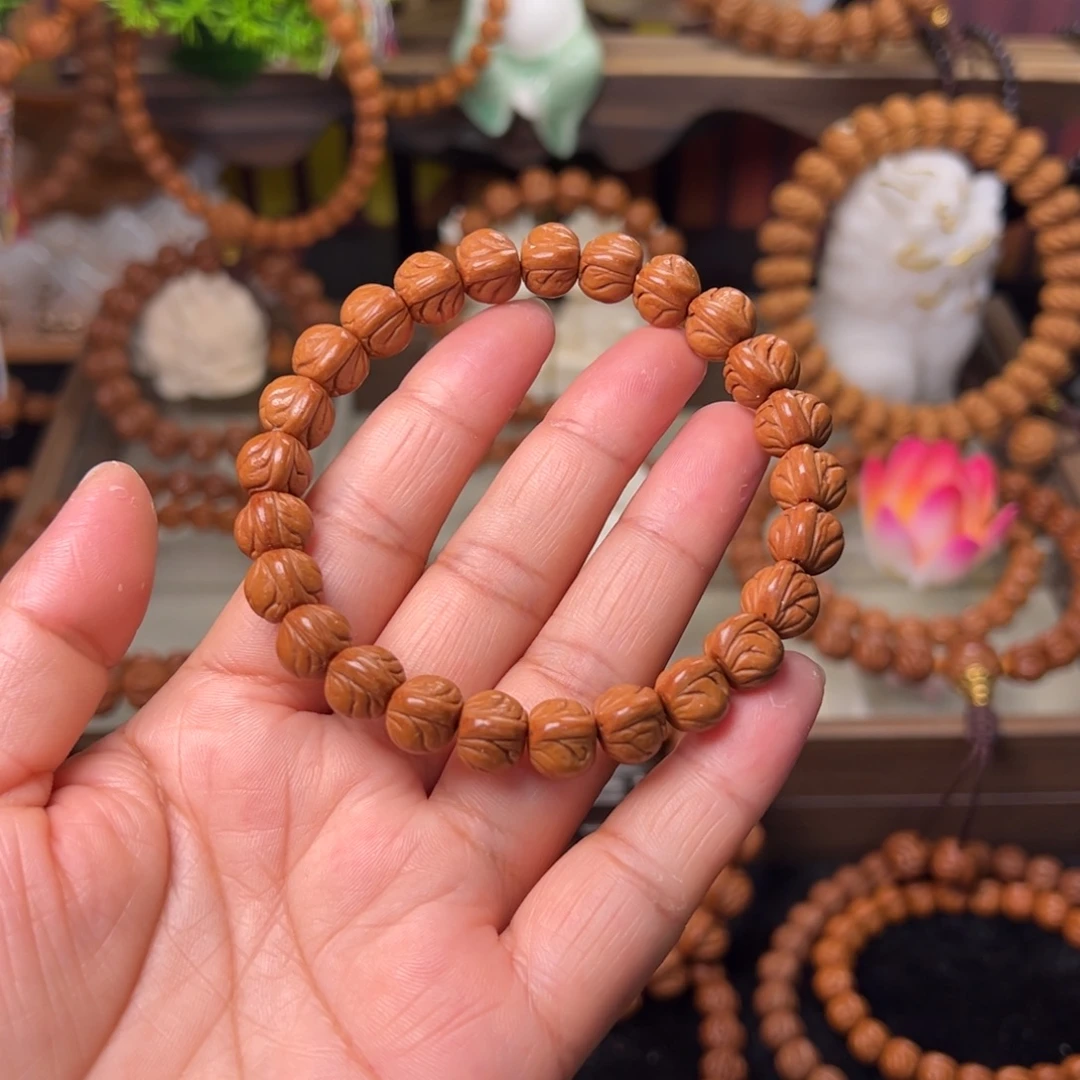 而***已桃核手串玉龙脊手串10