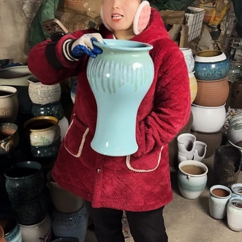 口21 高38瑕疵底裂盆子