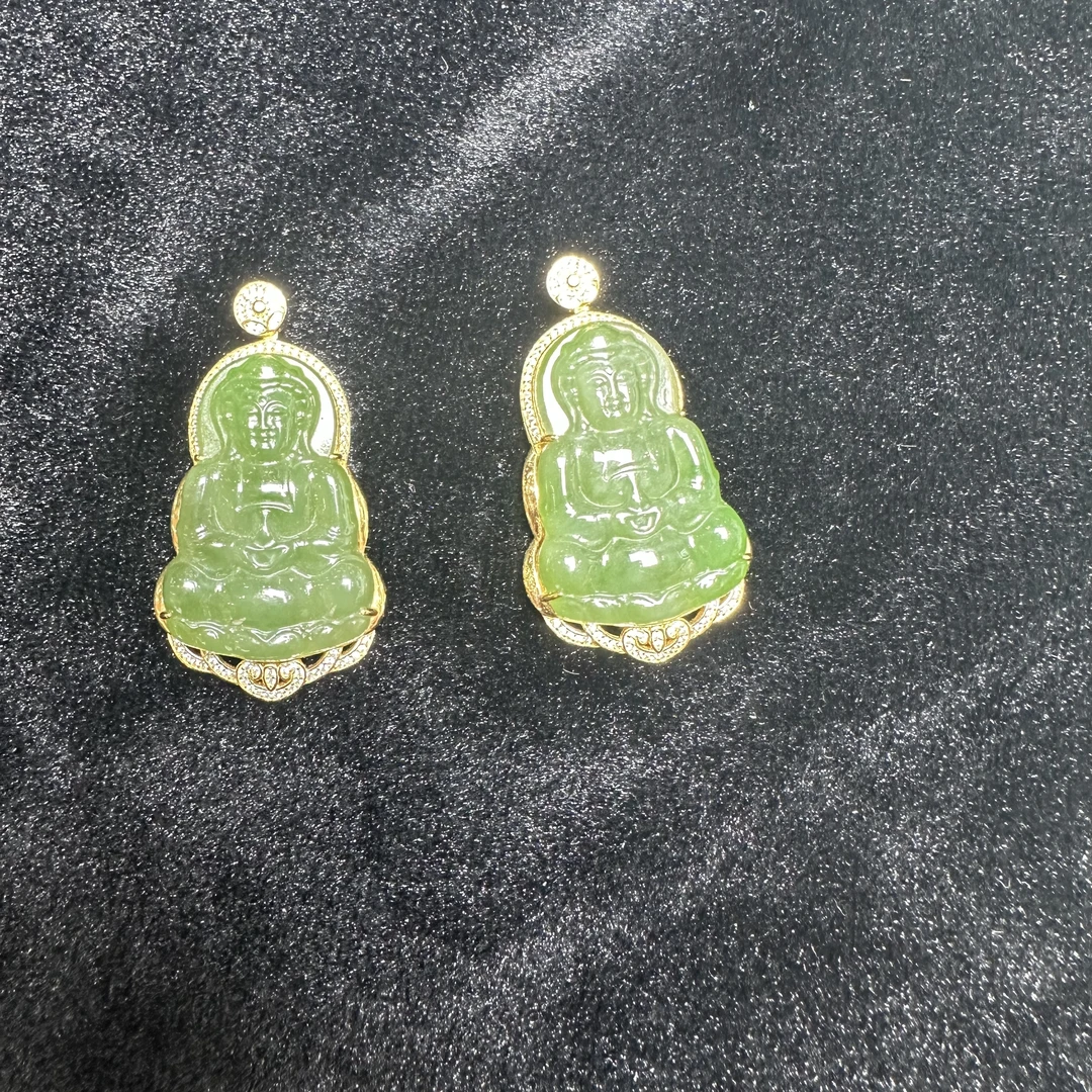 【玉经纶】46473/HQ19-616-和田玉观音吊坠-多样性发其一