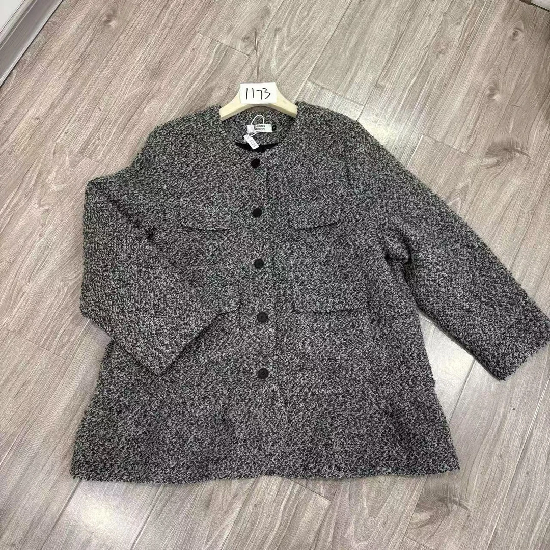 1173-小香风花边棉服外套