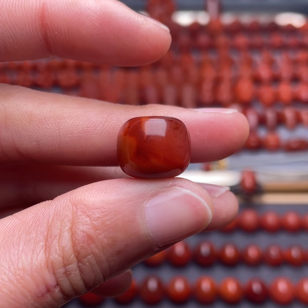 南红玛瑙未镶嵌其他W13➕瓦西双色带火焰老型珠