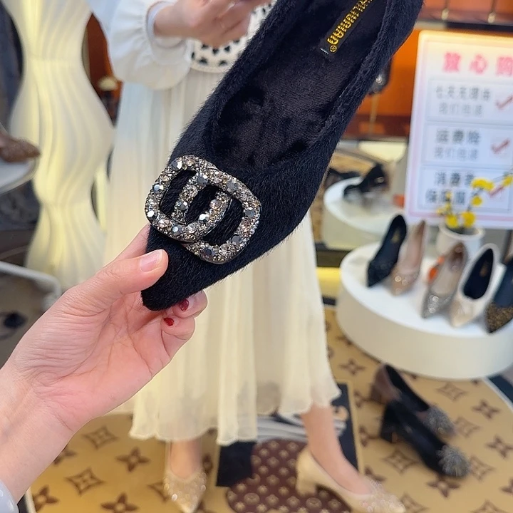 2025新款时尚休闲保暖毛毛鞋女鞋