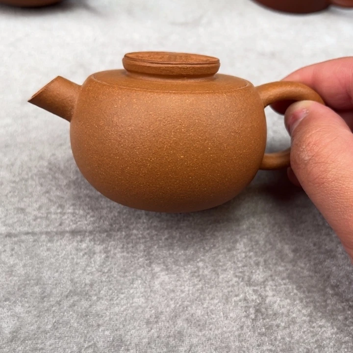 紫砂茶壶黄金段炮嘴100cc