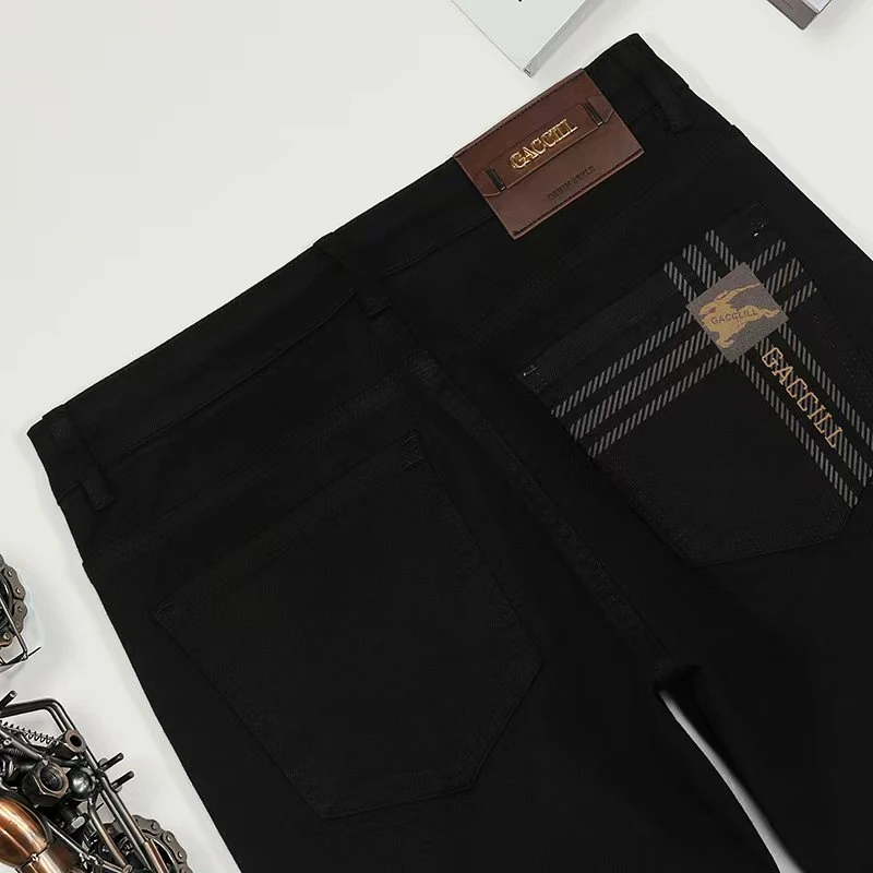 秋冬厚款防掉色石墨烯里绒磨毛A级街潮风修身弹力锁温三合一牛仔