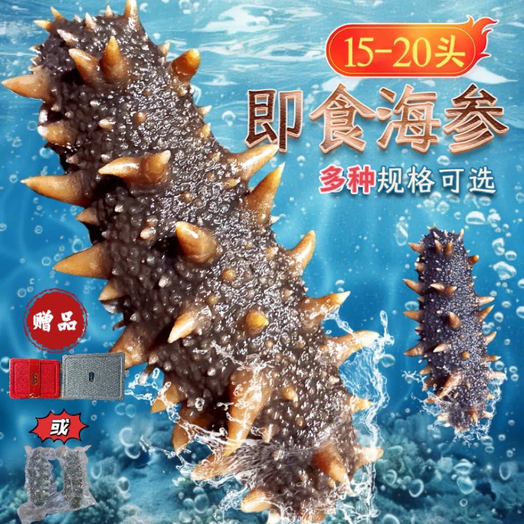 牧海客大连鲜蒸即食海参口感Q弹15-17头 1 斤 3 斤 5 斤 10 斤