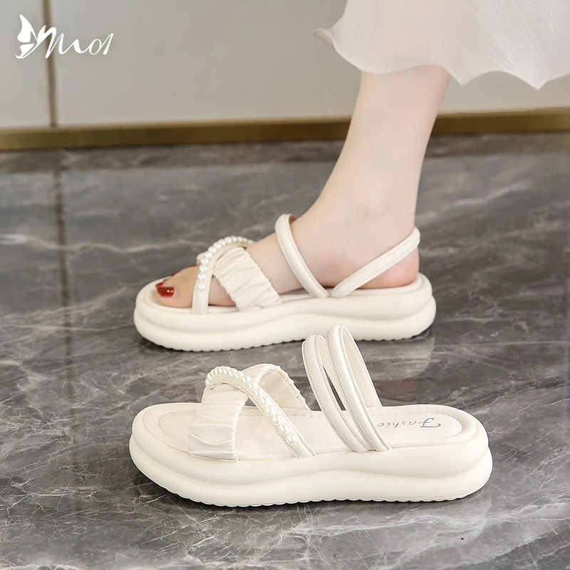 M01商场同款踩屎感凉鞋女款2025新款夏季两穿仙女风拖鞋外穿女鞋