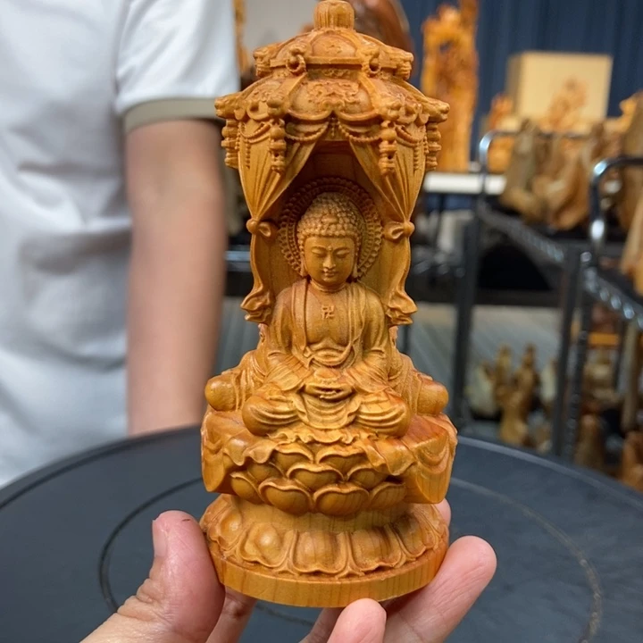 柏木（崖柏）西方三佛