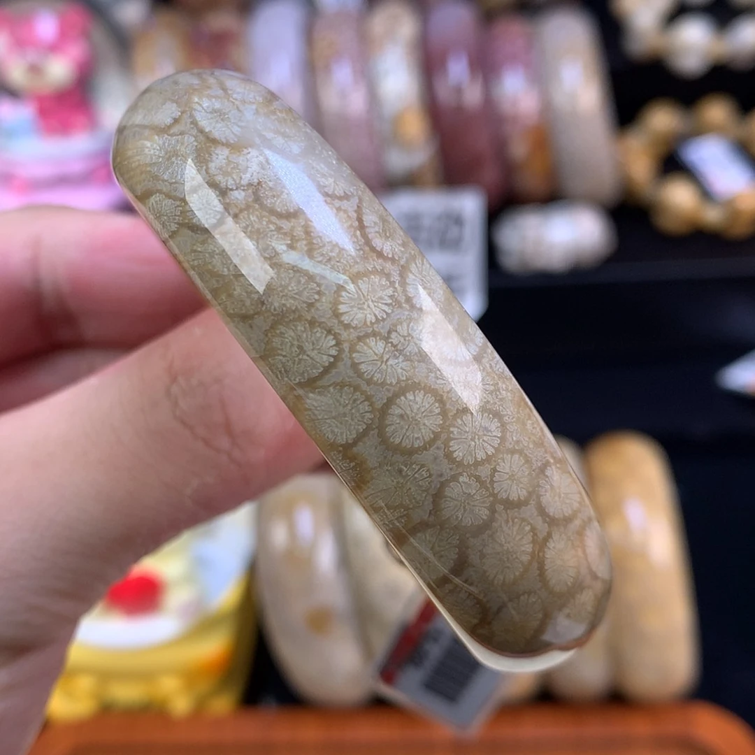 【闪购商品】颈饰未镶嵌硅化珊瑚（珊瑚玉）43号56.3圈皮花花