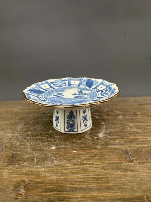 青花陶瓷高脚盘水果盘供盘