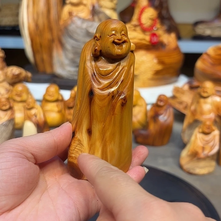 柏木太行崖柏弥勒佛