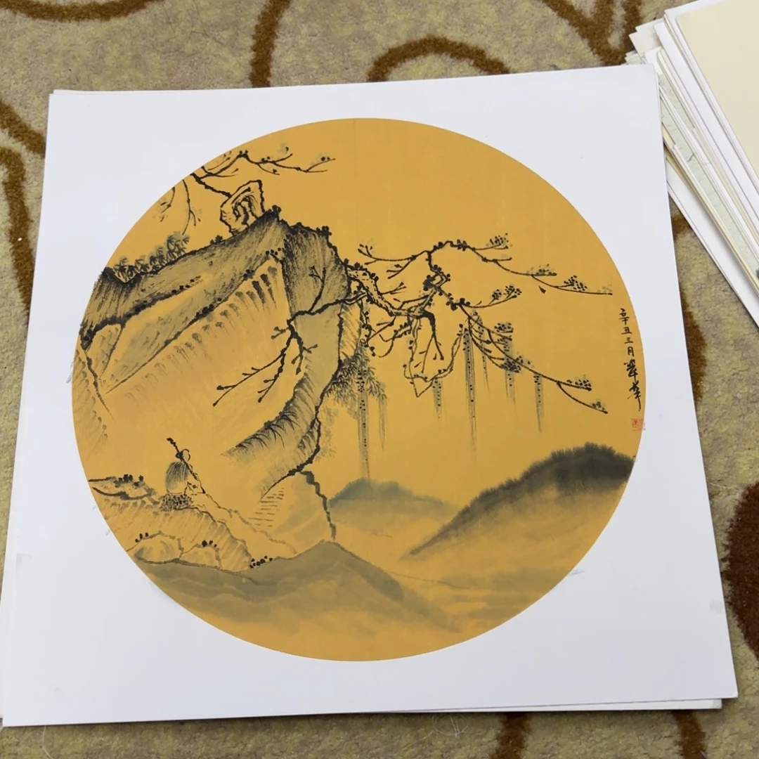 国画38-38卡纸作品童