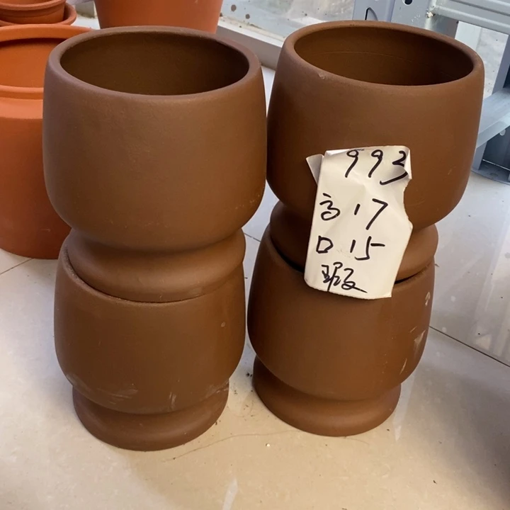 粗陶红陶绿植花盆983