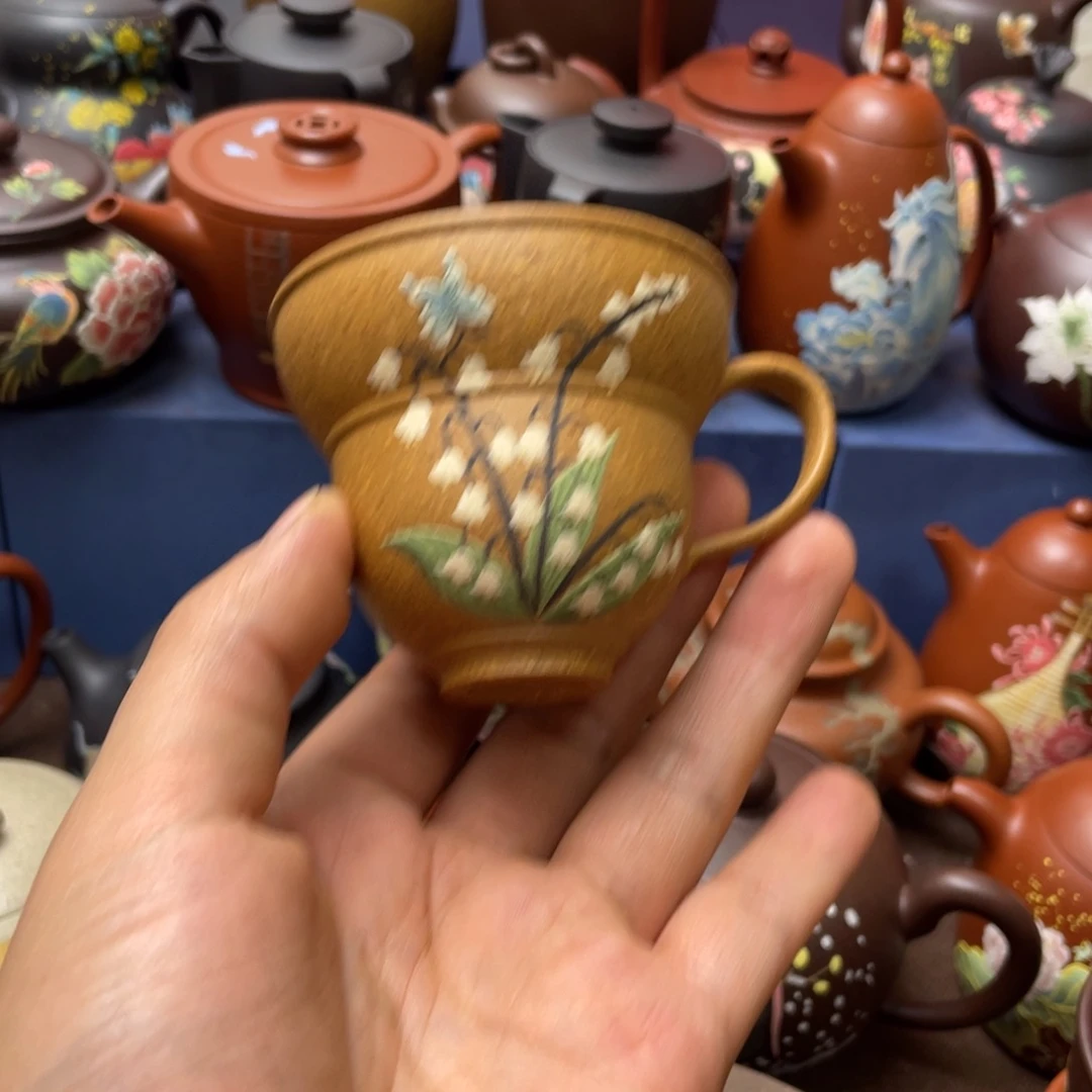 茶杯红泥紫砂主人杯80cc