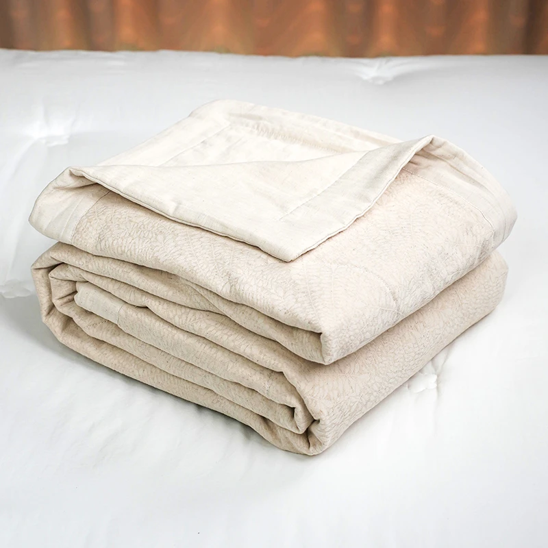 【京かわ会社】雨露麻夏被200*230cm 林叶丛生