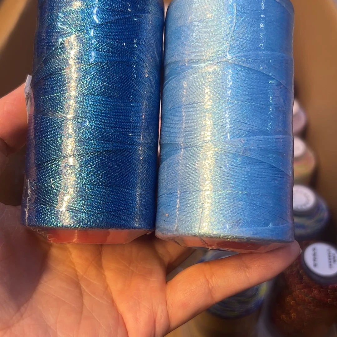 聚酯纤维3股幻彩蜡100克B187/宝蓝