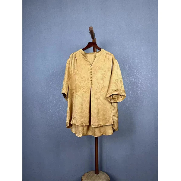 FT832 时尚气质夏季国风宽松设计师休闲上衣