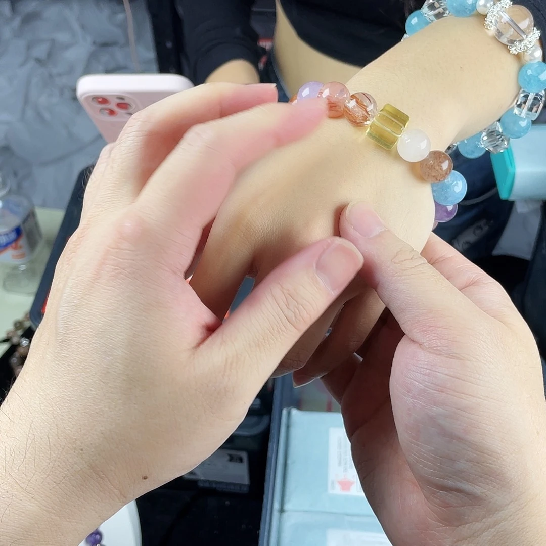 水晶手链银S925镶嵌