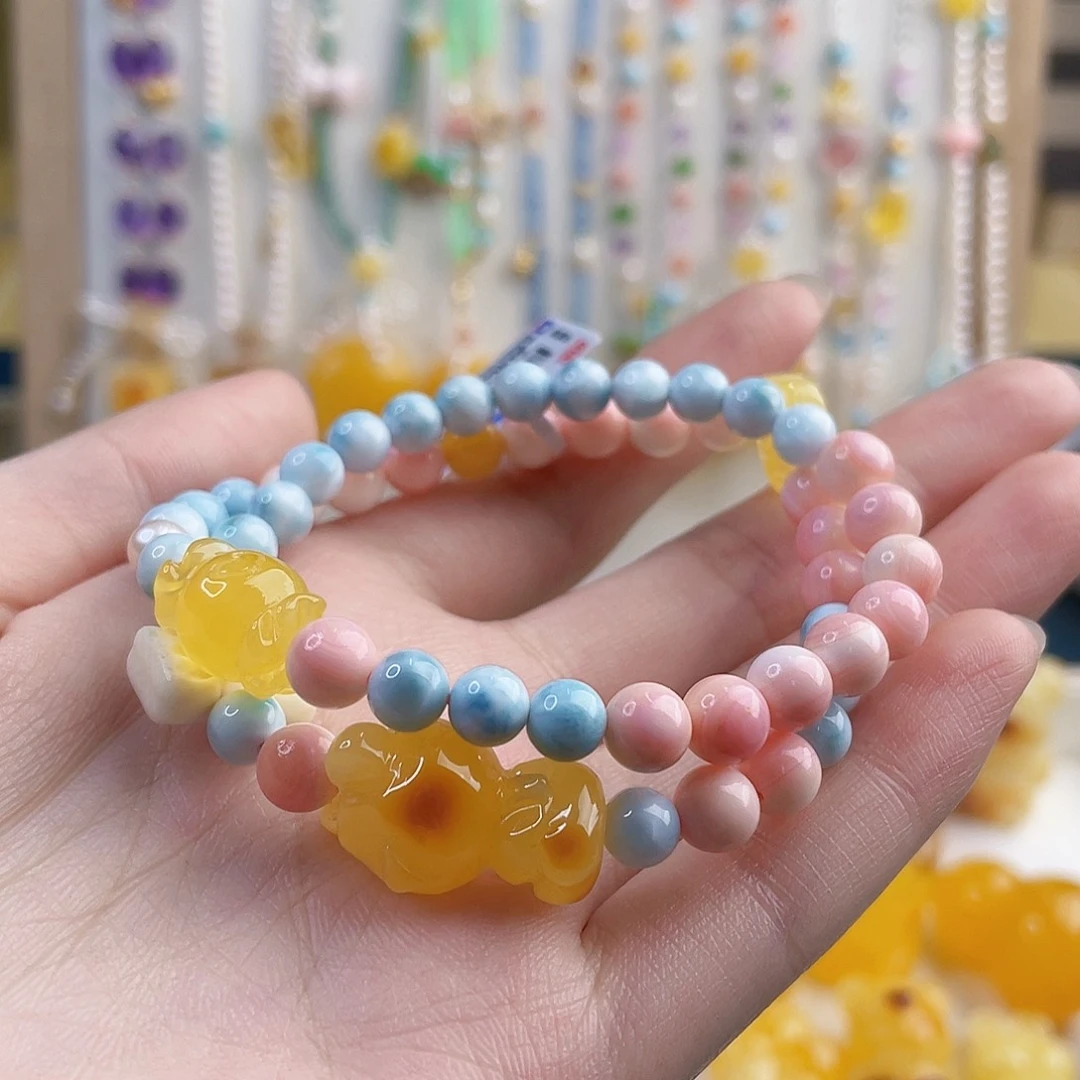 蜜蜡未镶嵌裸石蜜蜡手串