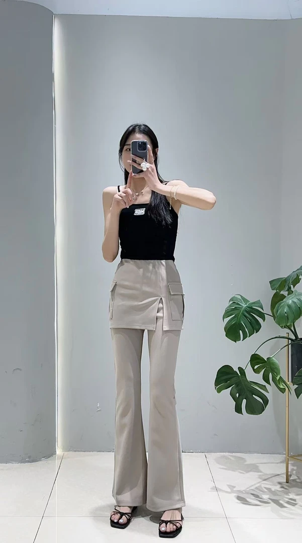 no退no换韩国东大门正品NANA冬季新款叉屁帘显瘦百搭弹力裤