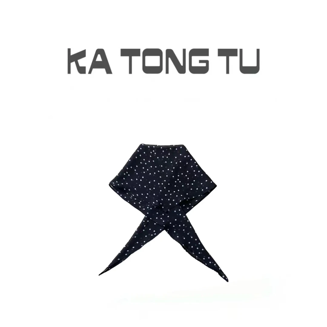 KATONGTU 【温柔波点】时尚洋气百搭波点菱形丝巾DM2503011
