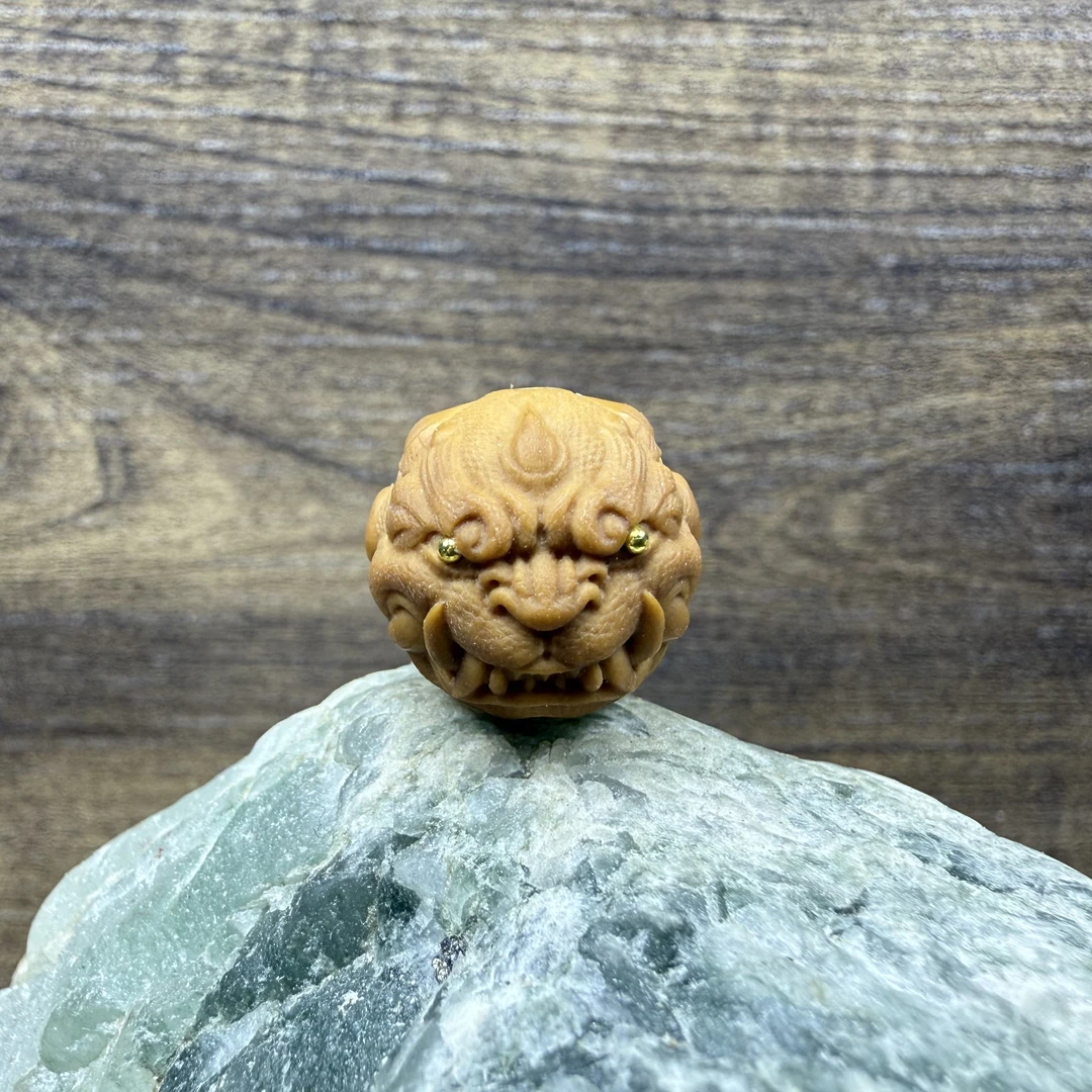 猴头雕刻 吞金兽 单颗