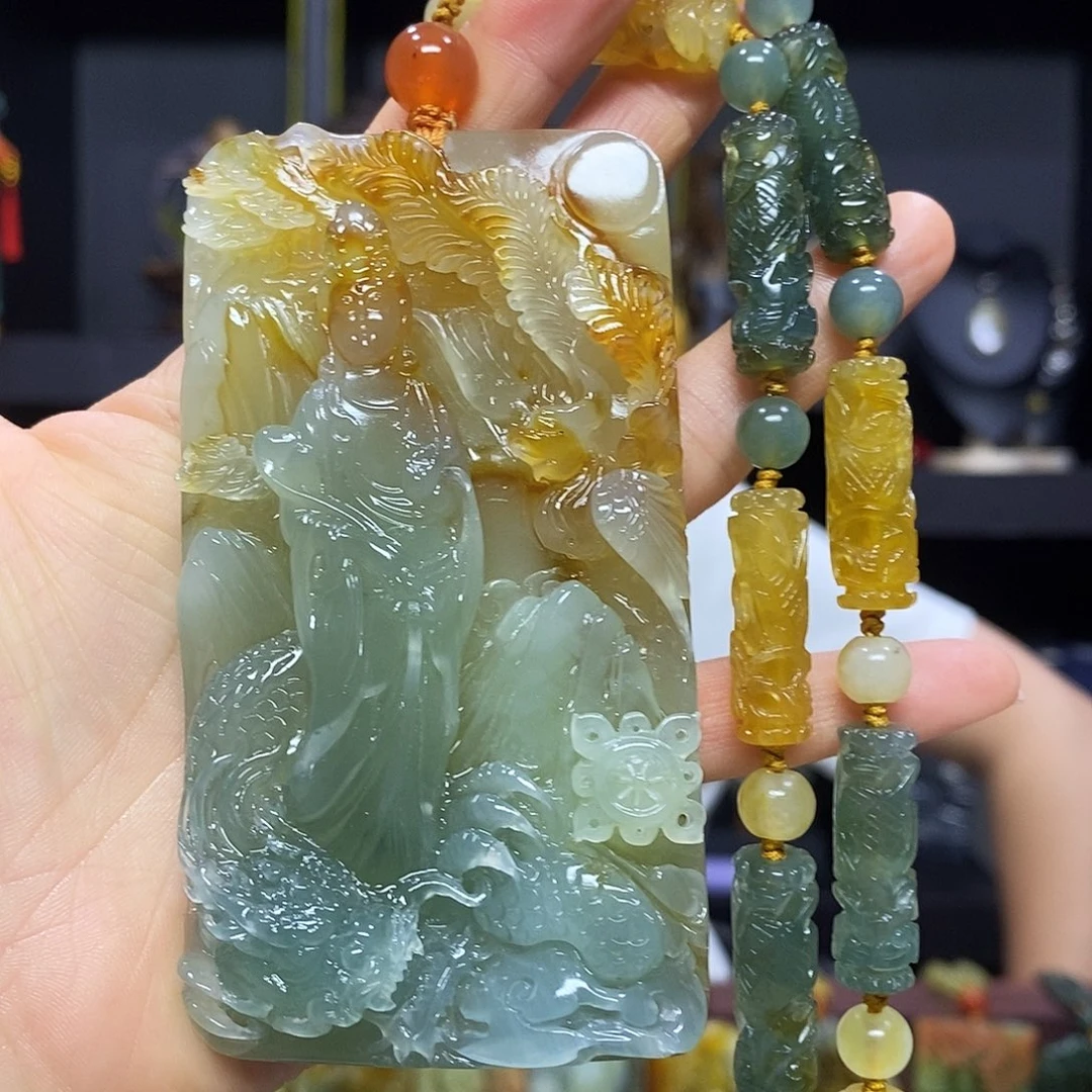 未镶嵌岫玉挂件吊坠