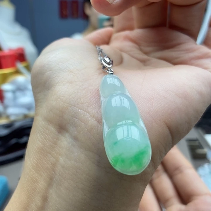 翡翠银S925镶嵌颈饰吊坠9