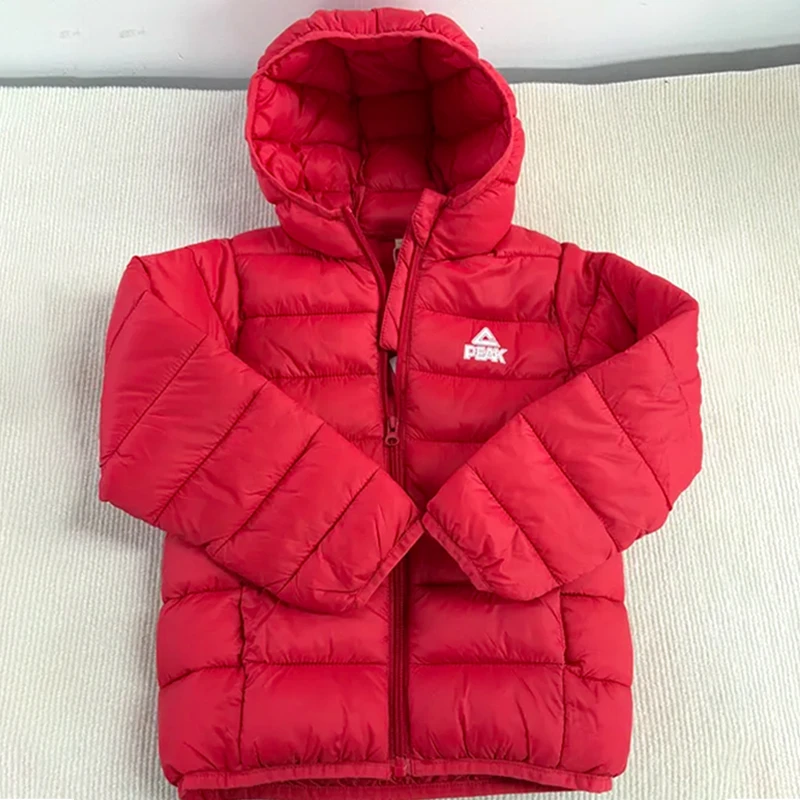 【图案随机】匹克童装清仓款儿童保暖棉服女童红色棉袄男童新年冬装