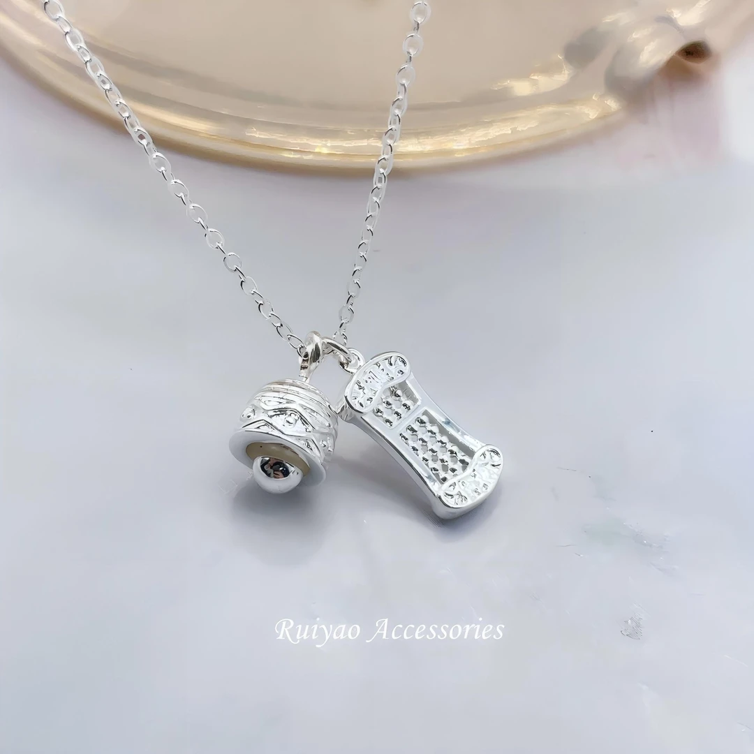 铜合金项链 【算盘铃铛】时尚D3669-56高级感锁骨链★饰品