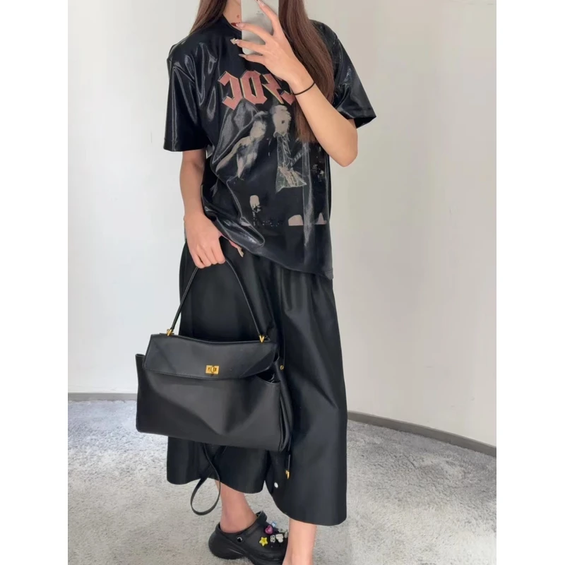 95新 Balenciaga/巴黎世家  展会外场！黑金中号rodeo包